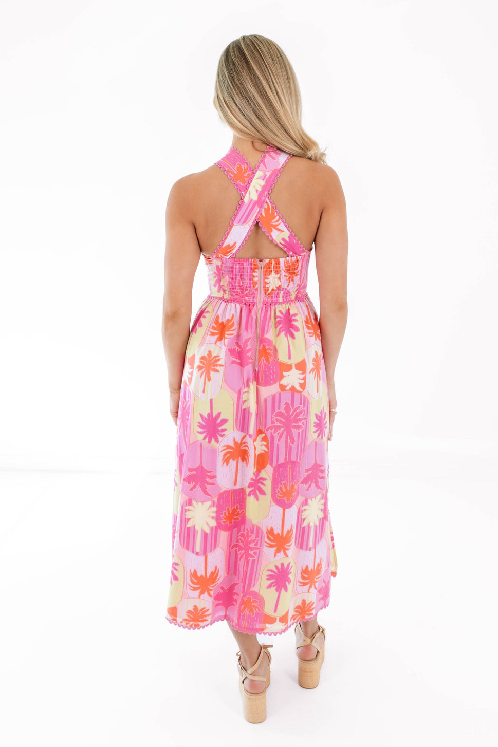 *The Cara Ric Rac Cross Midi Dress