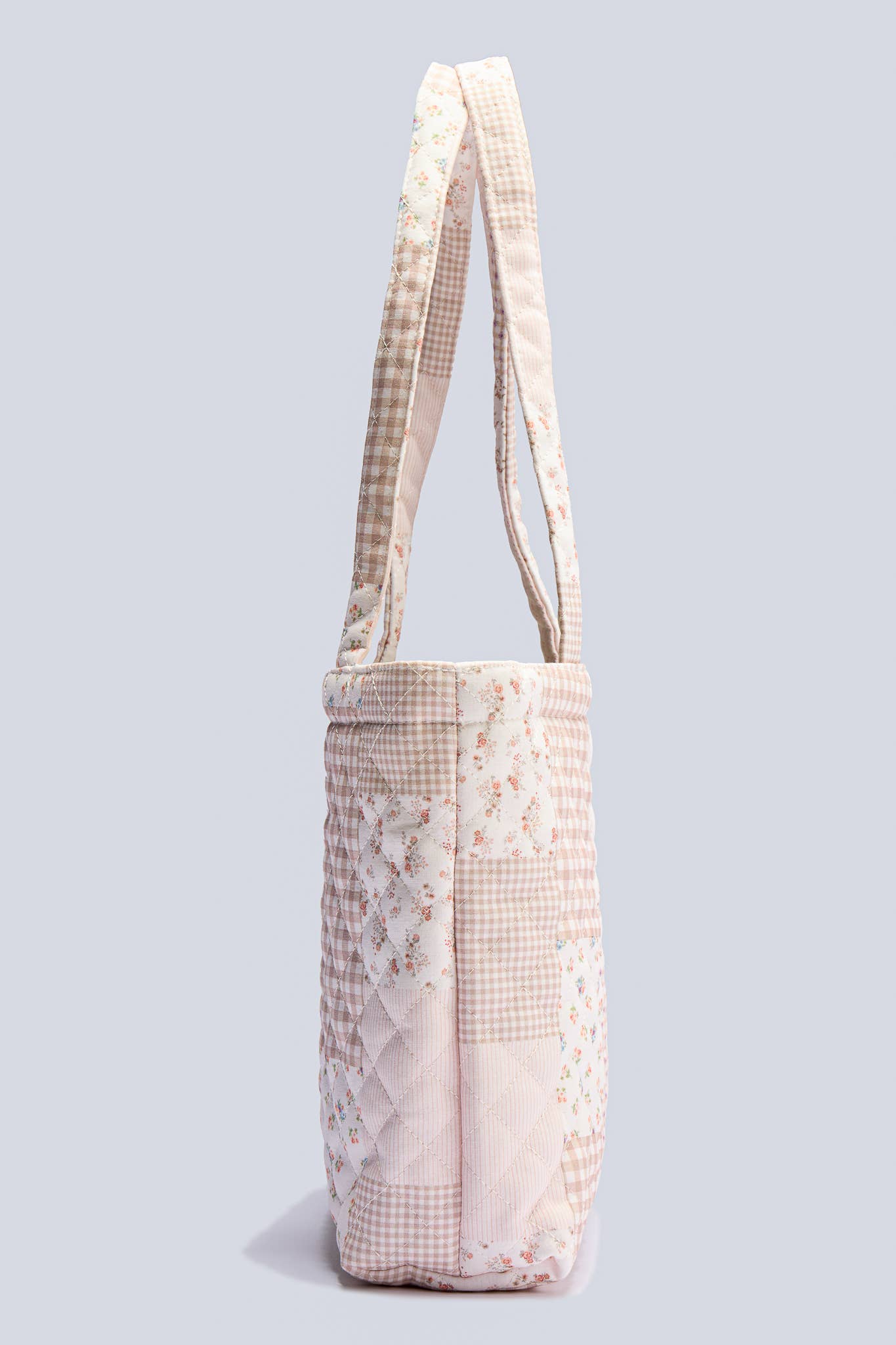 Blush Patchwork Quilted Tote Bag