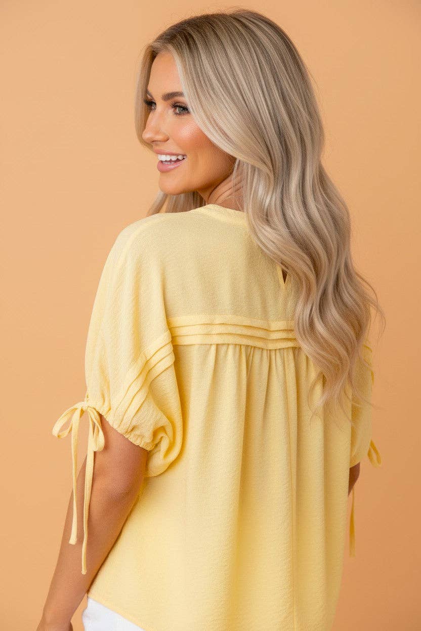 Pleated Babydoll Blouse
