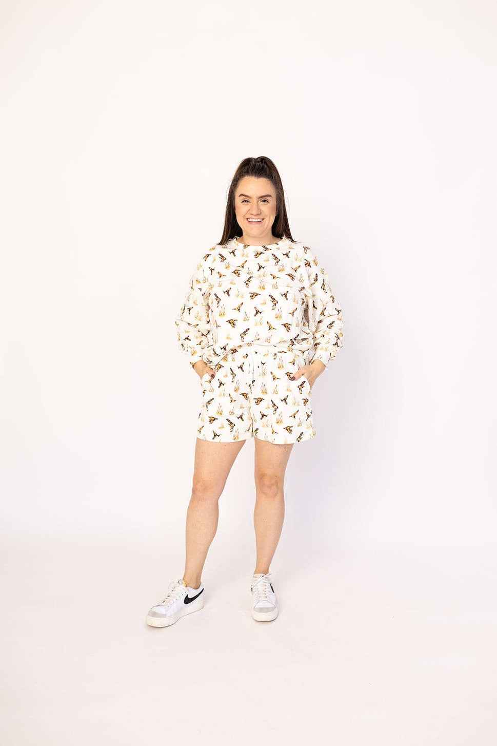 Ducks Bamboo Womens Sweatshirt Set - Top & Bottom