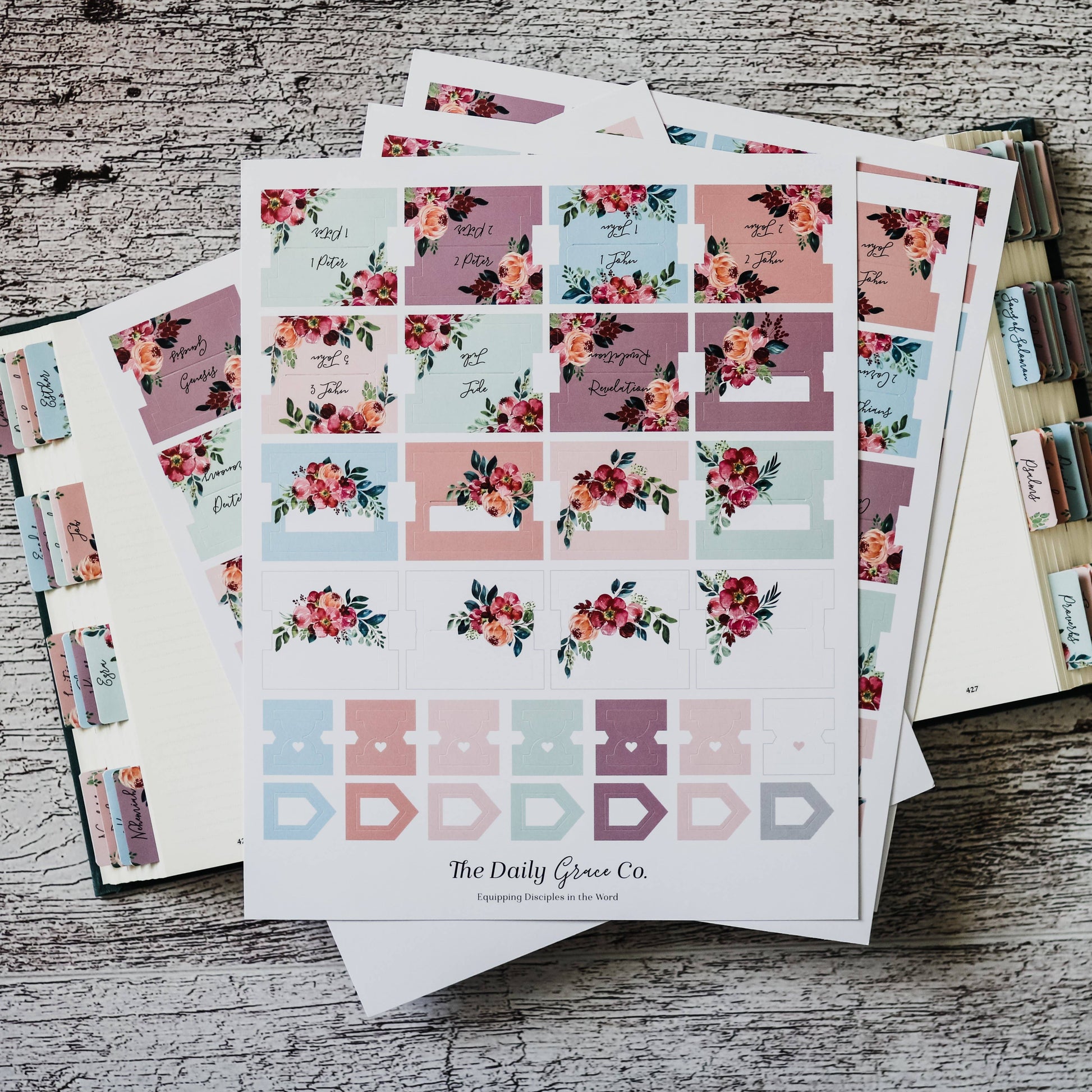 FLORAL BIBLE TABS