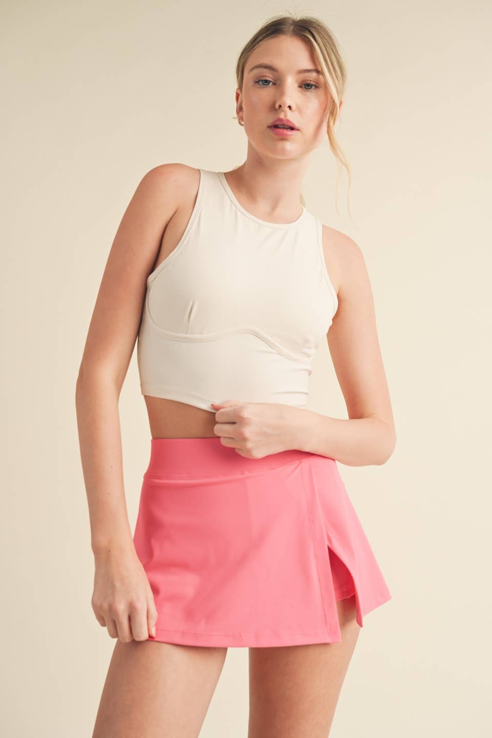 Corset Inspired Cropped Tank Top