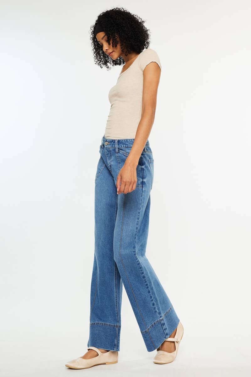 *Kan Can Mid Rise Jeans-Denim