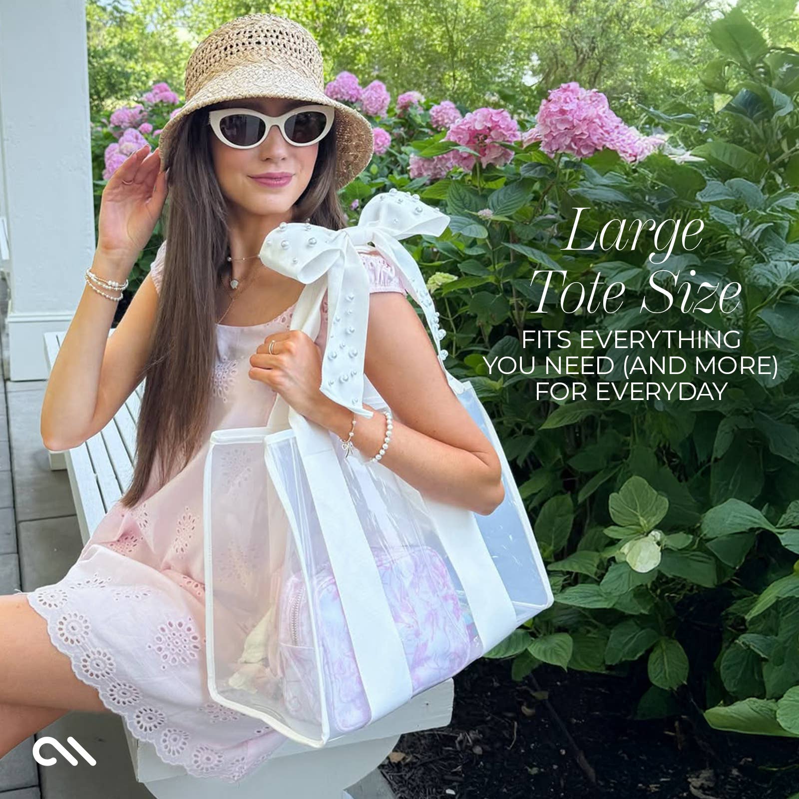 Special Edition Bow Ivory Pearl Beach Tote