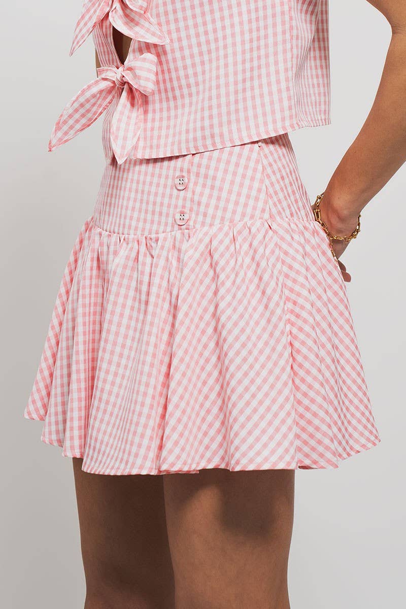 Countryside Comfort Lined Mini Skirt: Pink