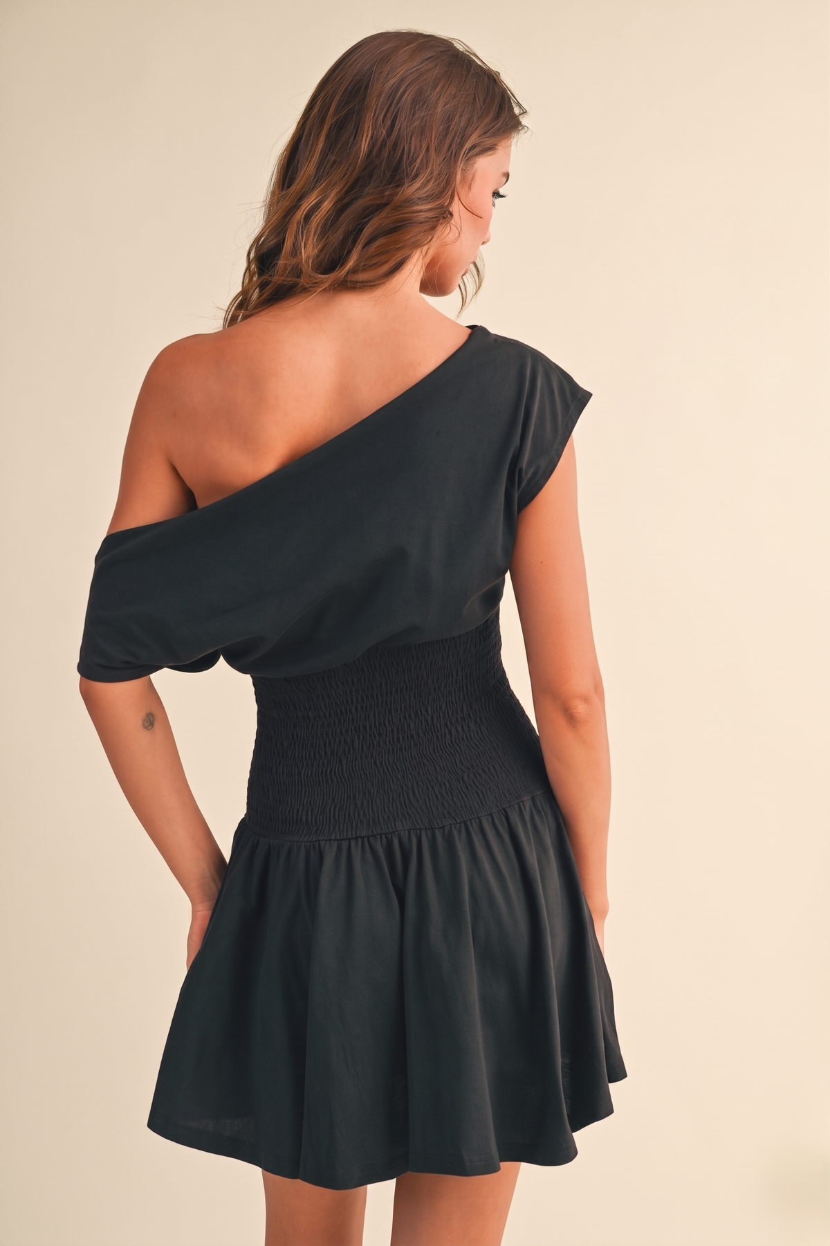 Off The Shoulder Smocked Dress