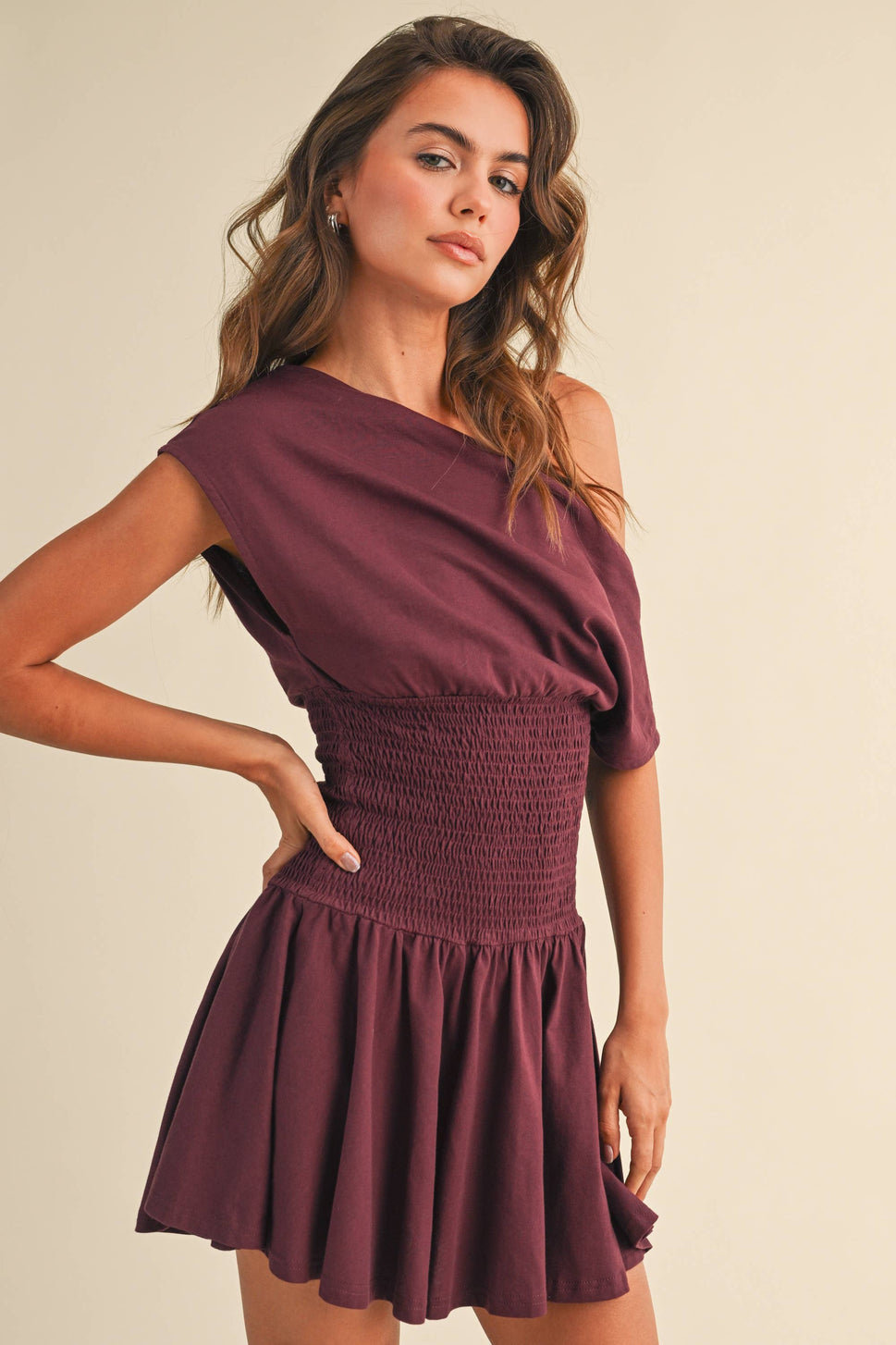 Off The Shoulder Smocked Dress