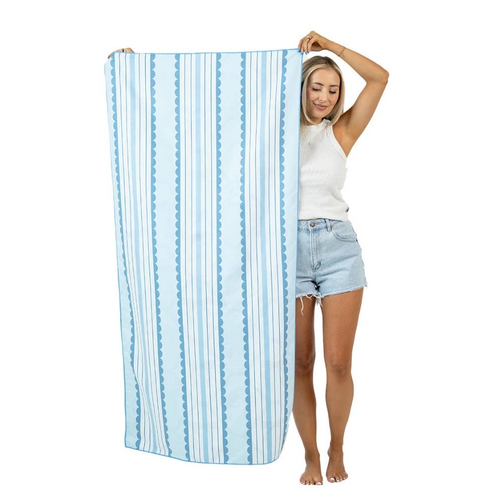 Blue Bow Wholesale Microfiber Towel: Light Blue