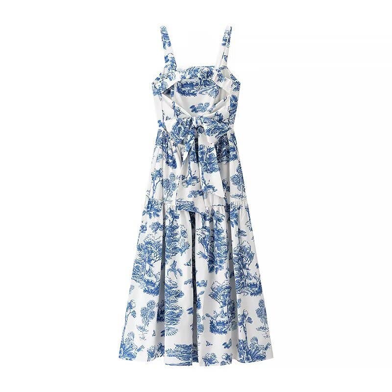 Floral Toile Bow Dress