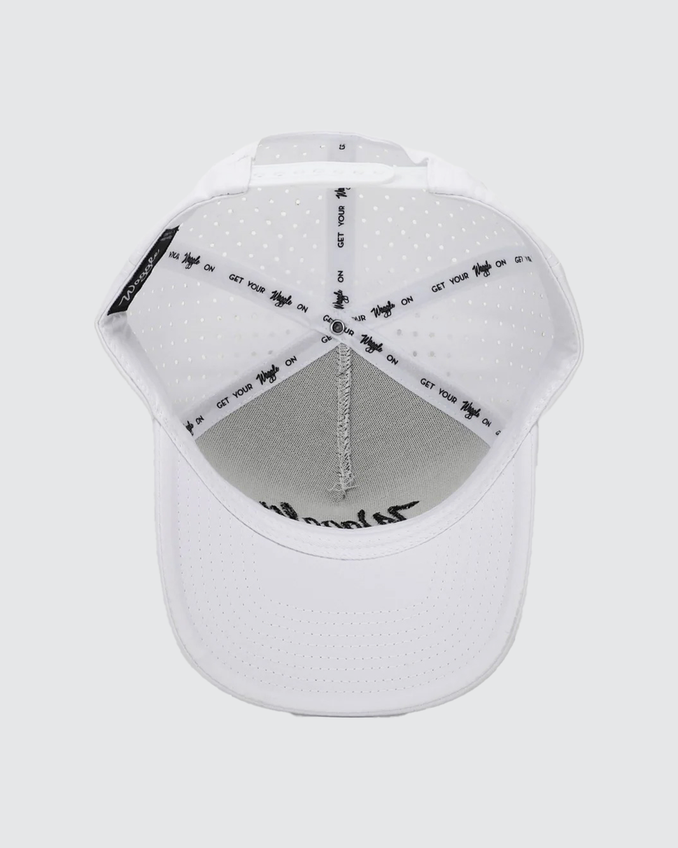 Waggle Brand Hat - White: White