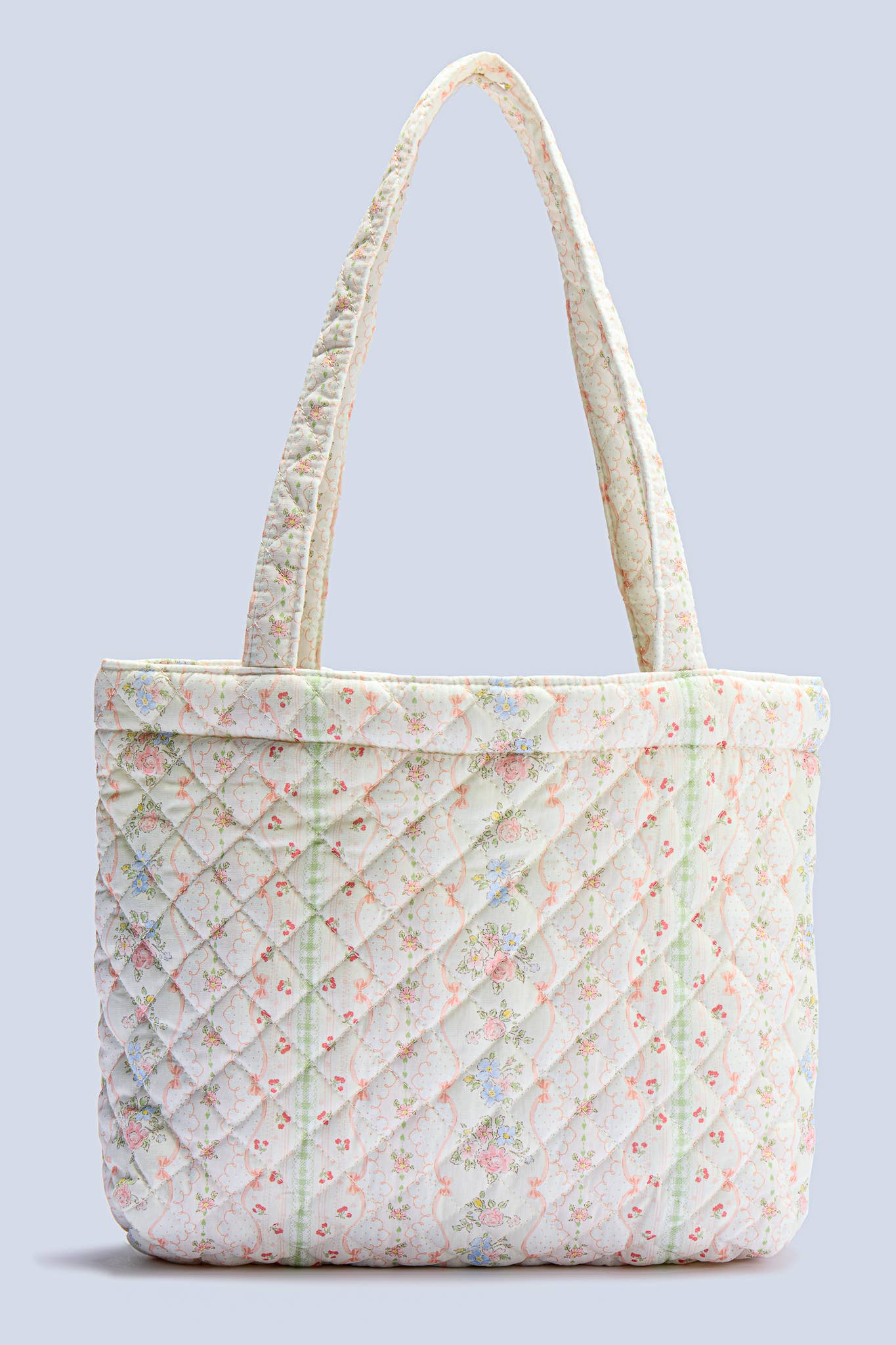 Vintage Rose Quilted Tote Bag