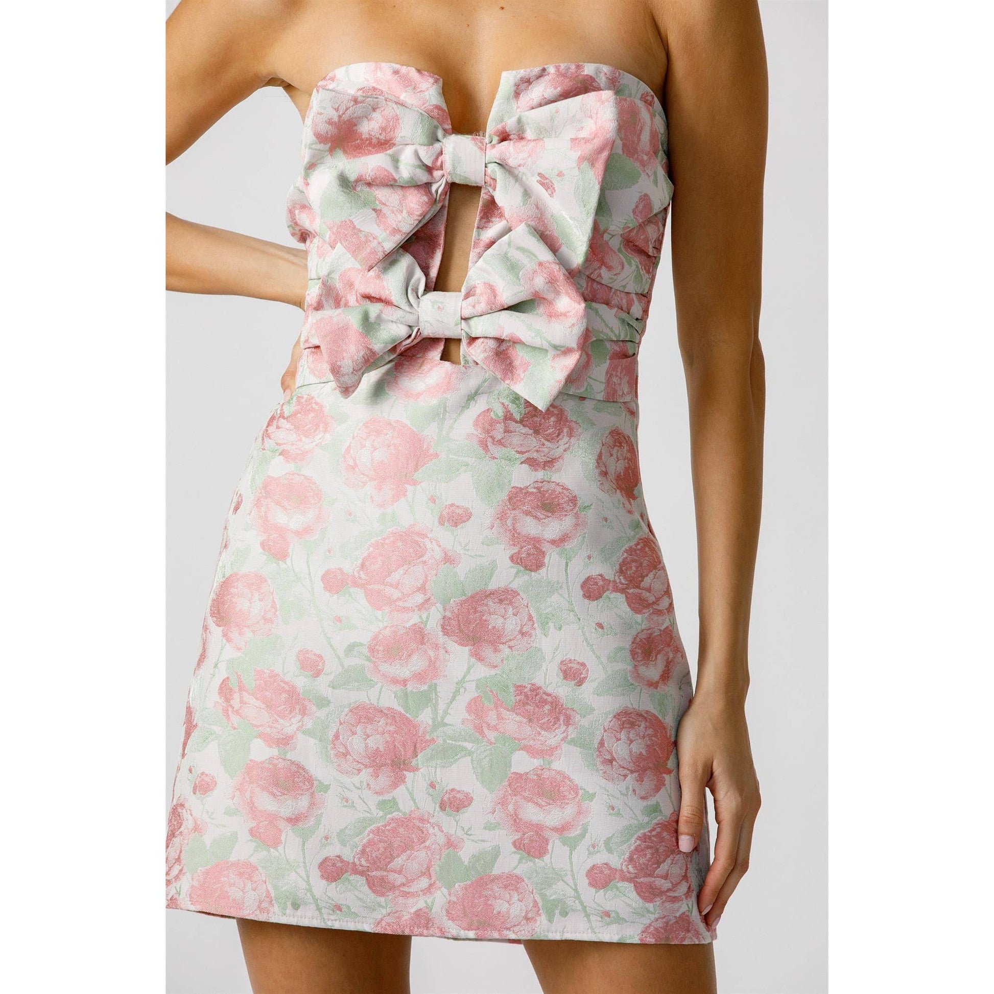 PINK FLORALMINI DRESS