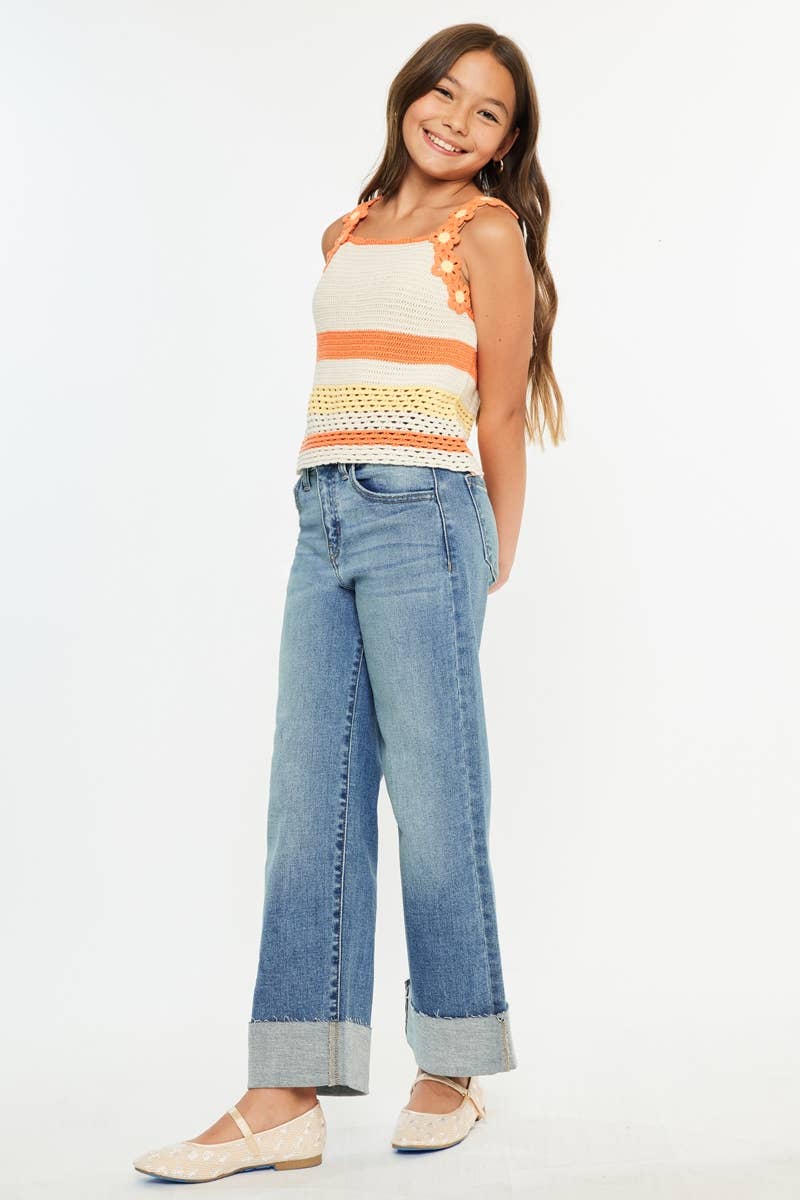 :, /)
* Retain: "YOUTH HIGH RISE CROP WIDE-