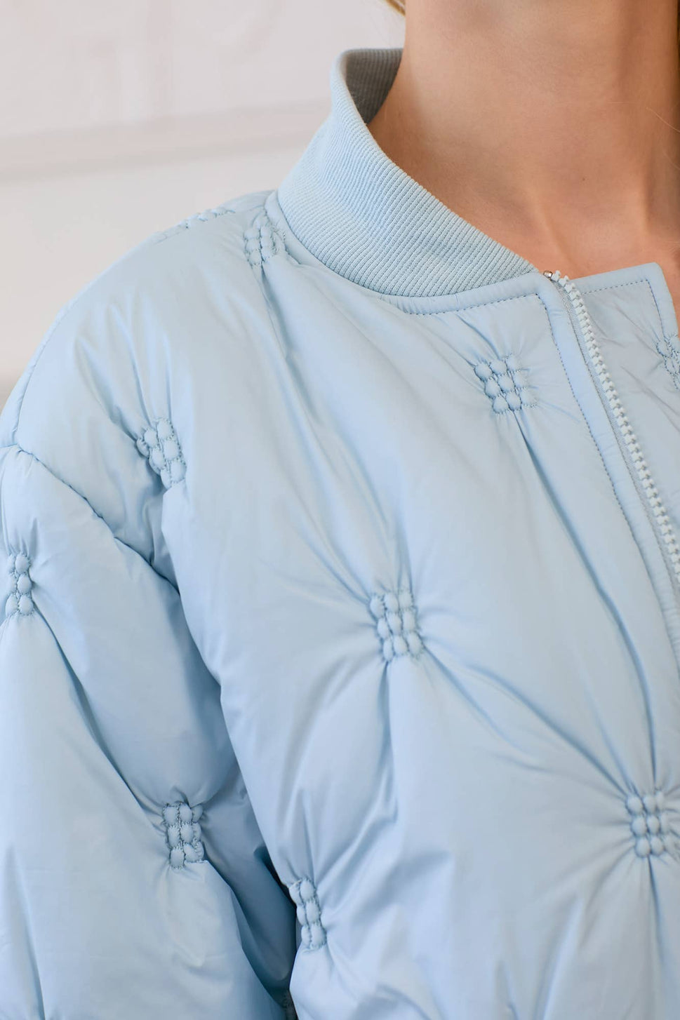 Quilted Cloud Bomber Jacket