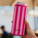 Switch Pink and Hot Pink Striped Slim Can Cooler: Pink and Hot Pink 2 image