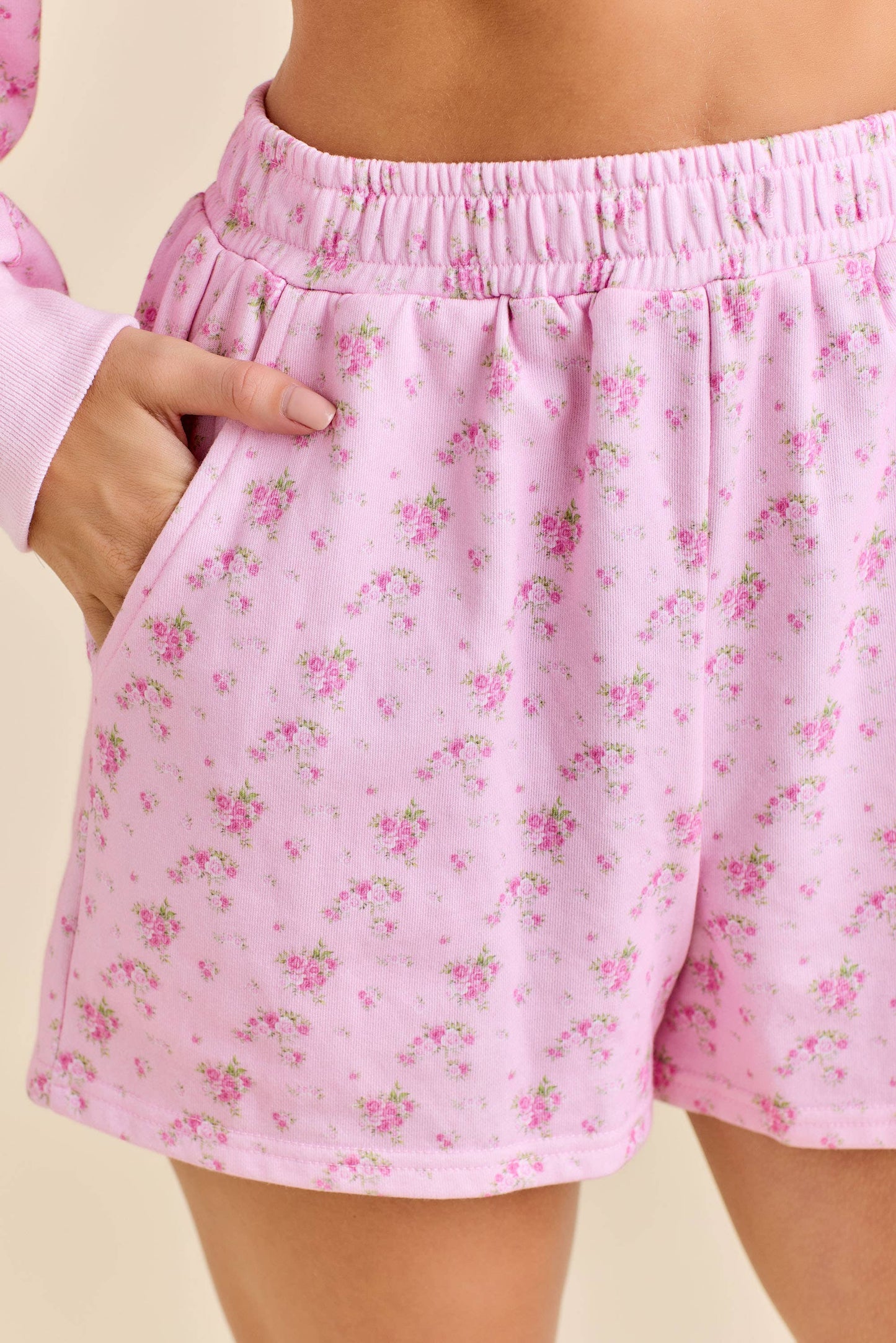 FLORAL PRINT HOODIE SET – PASTEL COZY LOUNGEWEAR