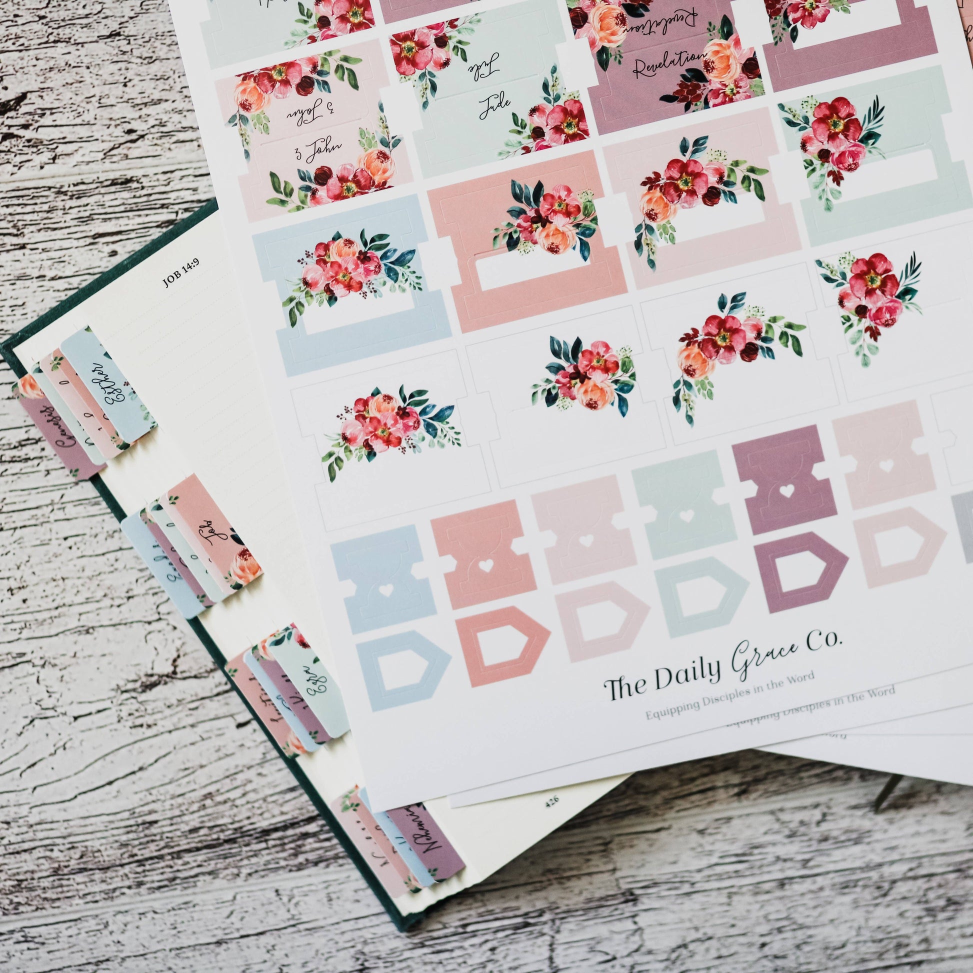 FLORAL BIBLE TABS