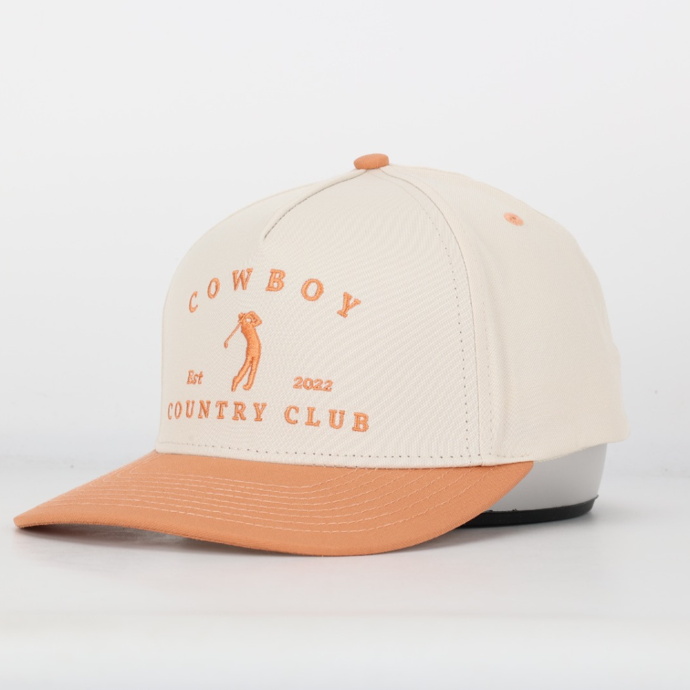 Two Tone Golfer Hat: Orange