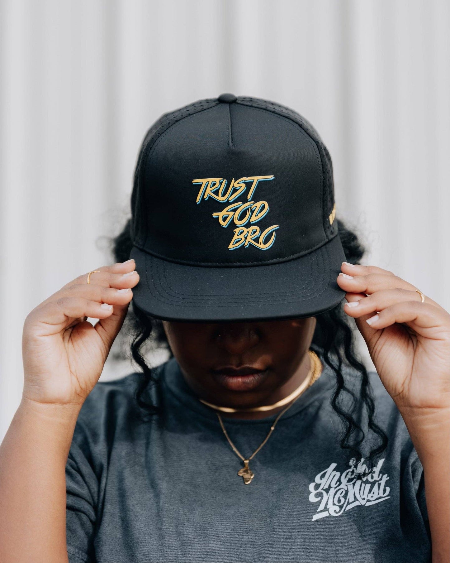 'Trust God Bro' Hat: Flat Brim