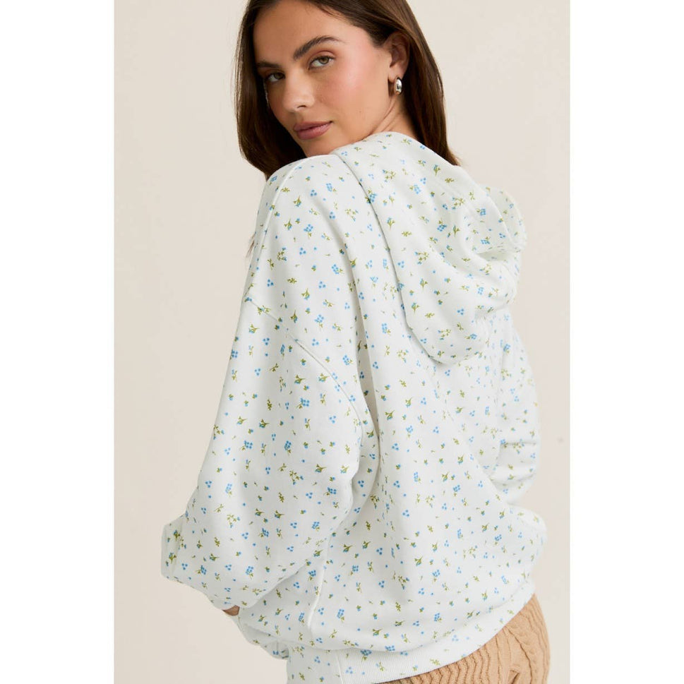 BOLD FLORAL OVERSIZED HOODIE COZY COMFY AND FULL OF PERSONAL