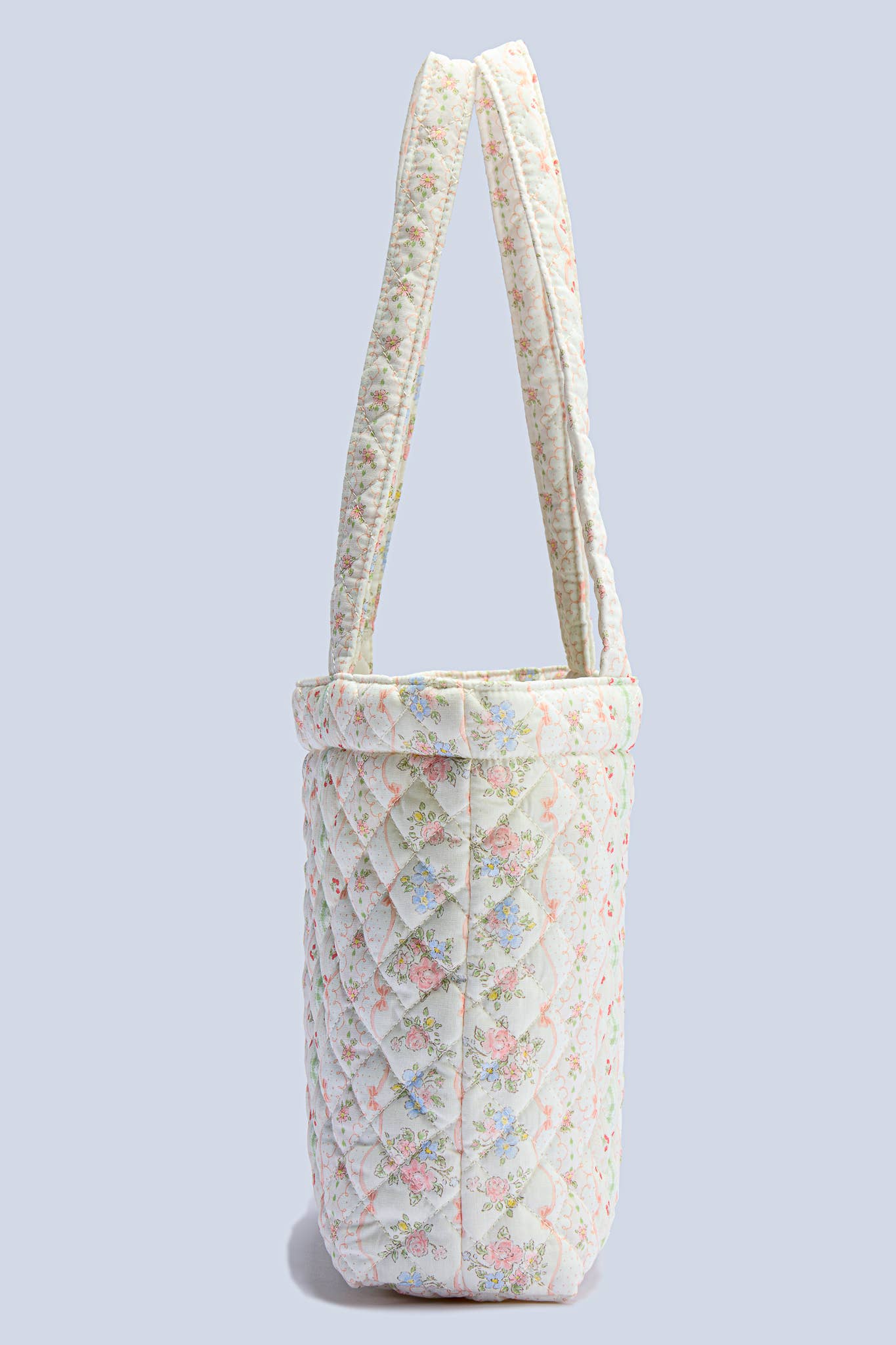 Vintage Rose Quilted Tote Bag