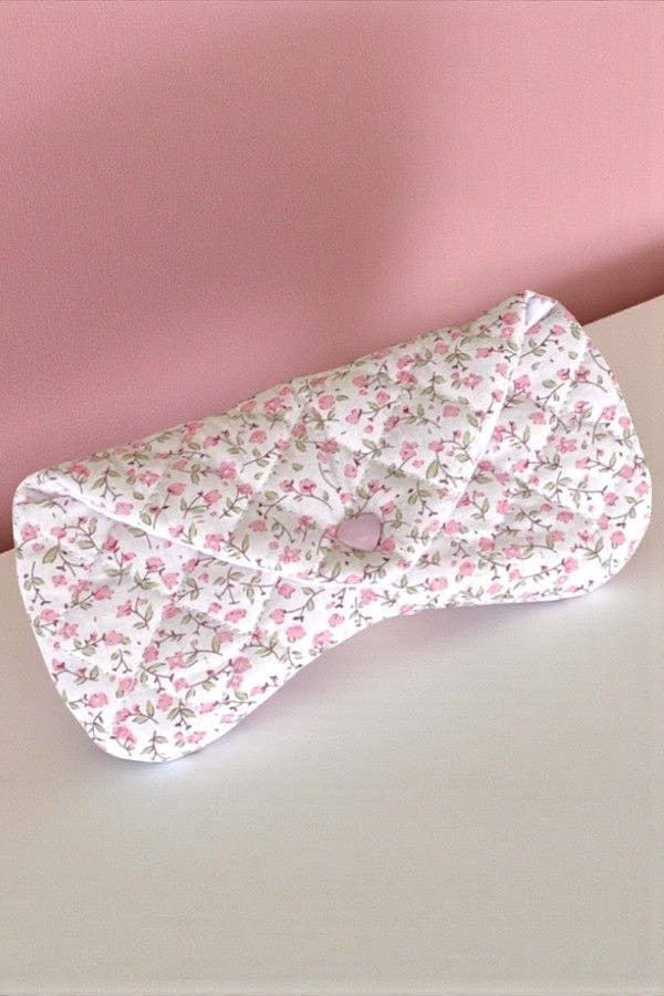 Sophie Pink Floral Eyeglass Case