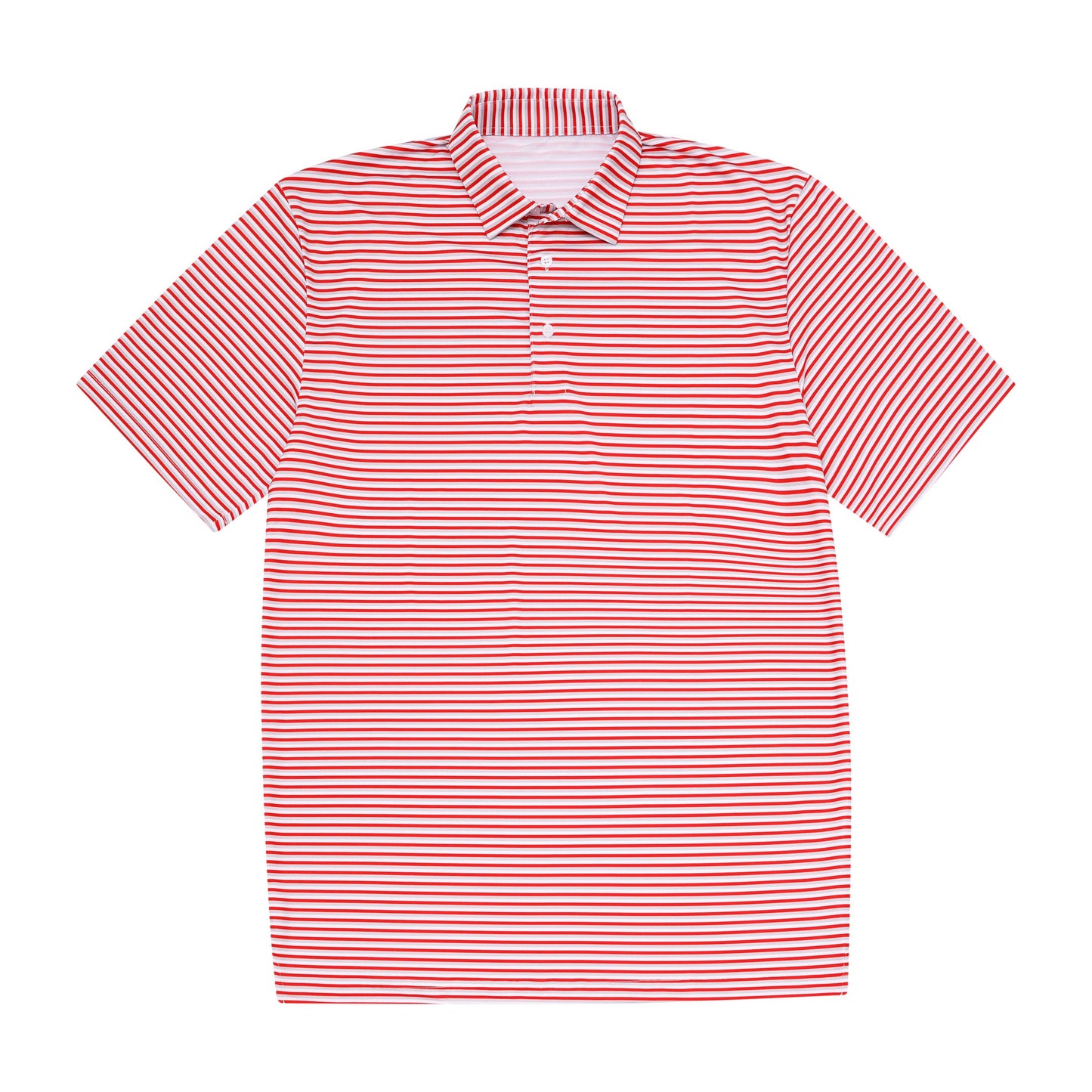 Red & White Stripe Polo