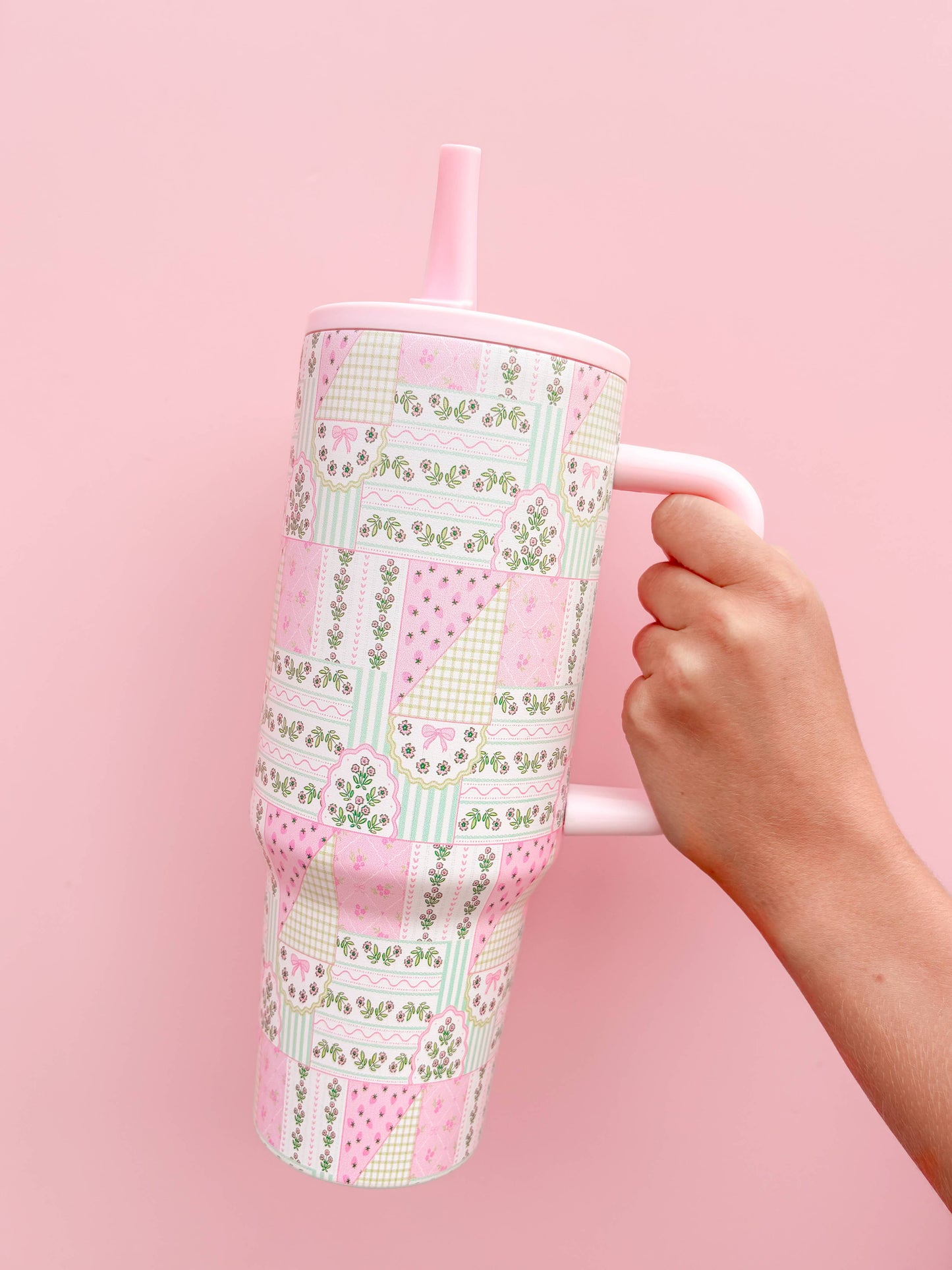 Floral Patchwork 40oz Tumbler