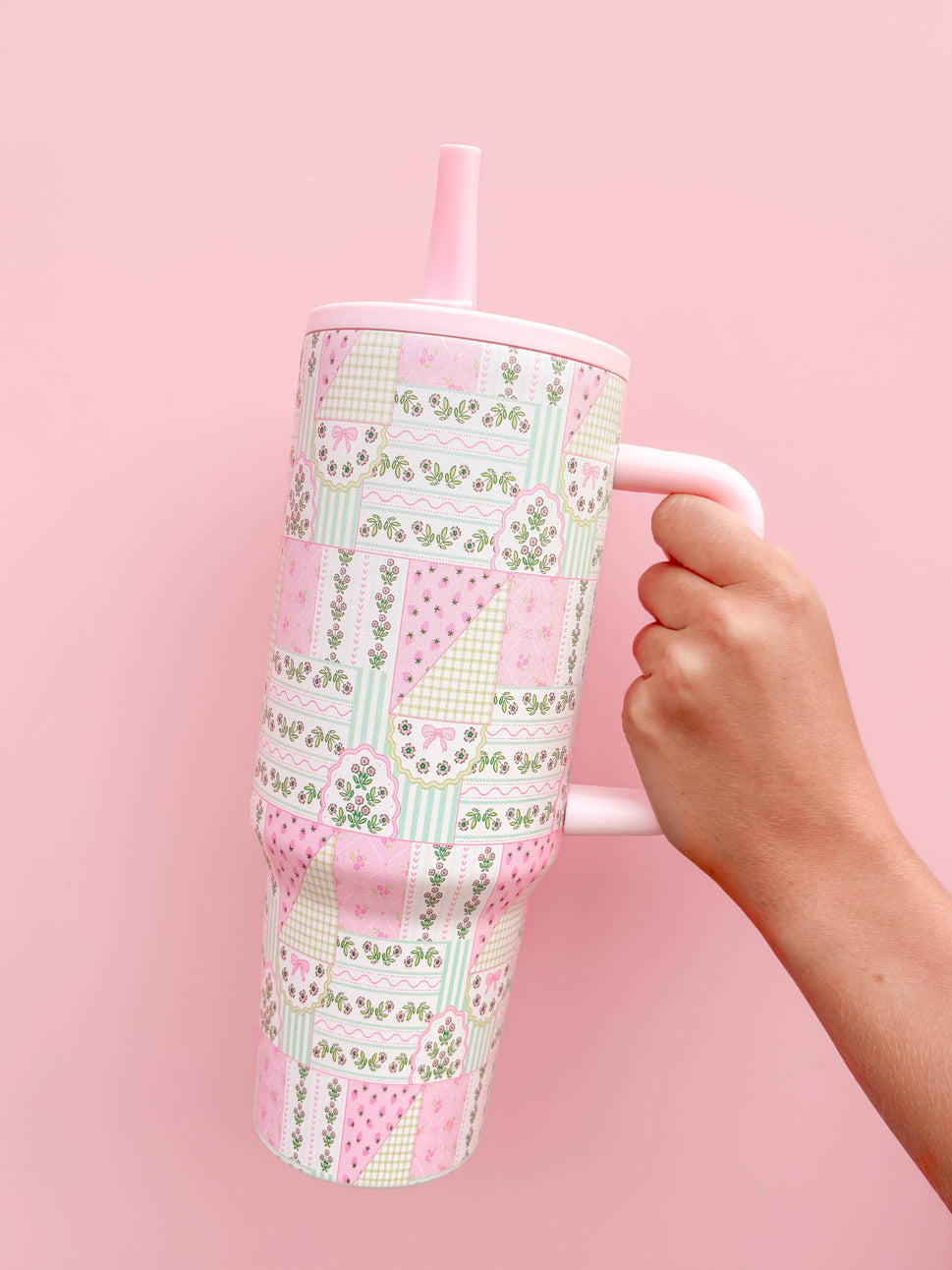 Floral Patchwork 40oz Tumbler