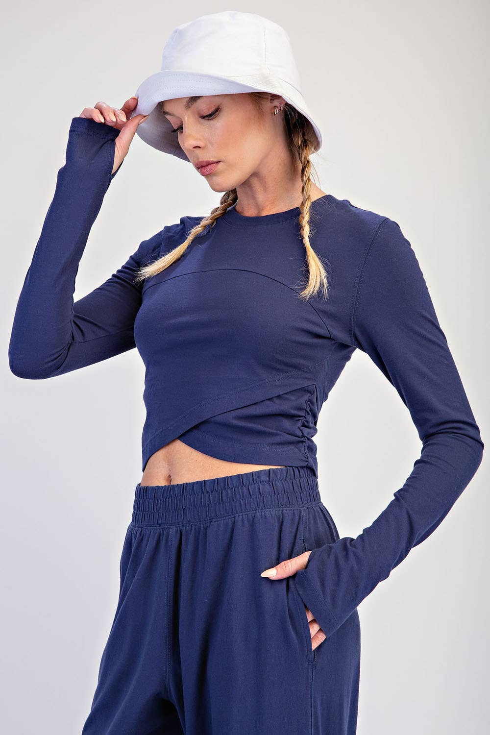 Crossover Long Sleeve Set Mocha