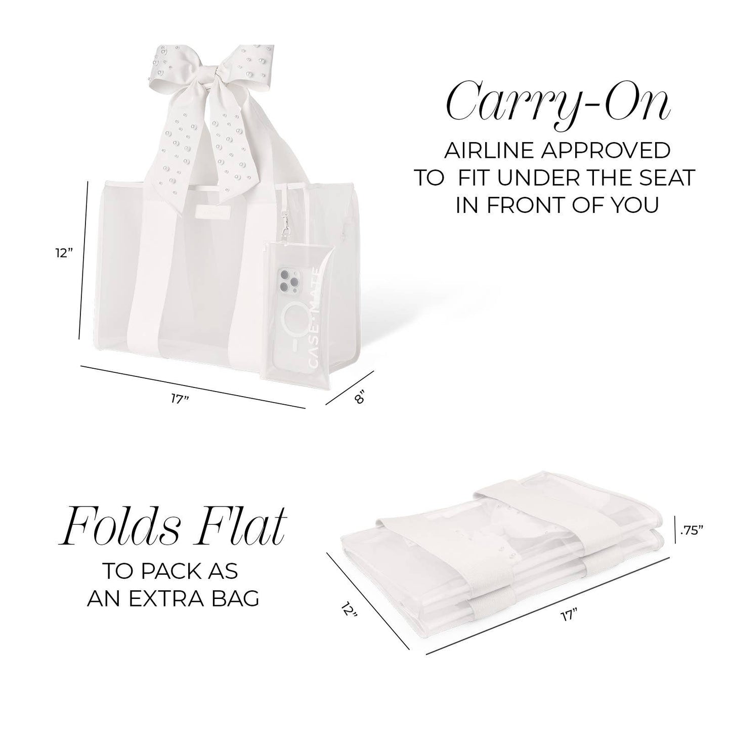 Special Edition Bow Ivory Pearl Beach Tote