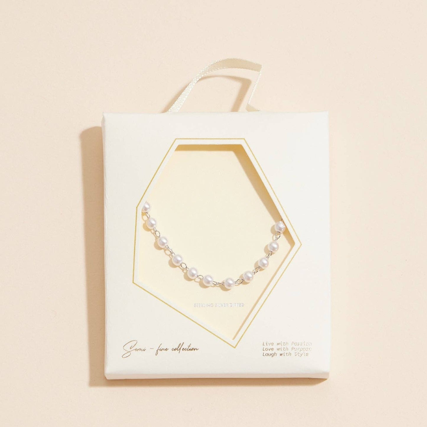 Pearl Link 18K Gold Dipped Necklace