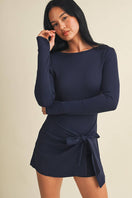 Switch Long Sleeve Wrap Tie Front Dress 2 image