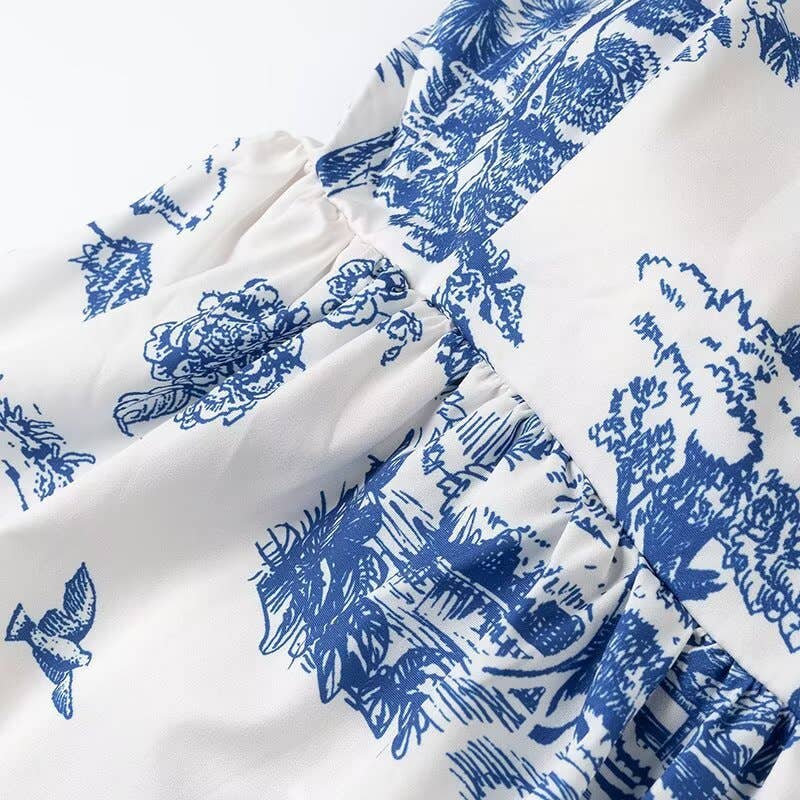 Floral Toile Bow Dress