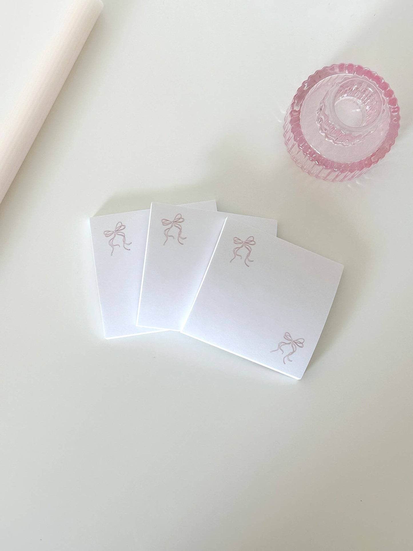 PINK BOW COQUETTE STICKY NOTE, CHRISTIAN STATIONARY