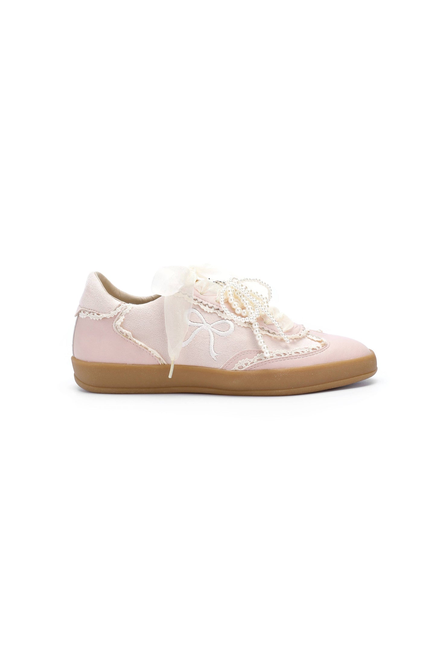 JULIE: White Pink Sneakers