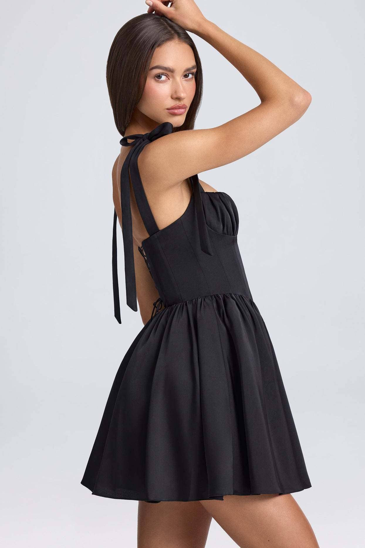 FASHIONABLE SQUARE NECH HIGH WAIST DRESS