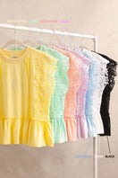 Switch SOLID JERSEY TIERED TOP WITH LACE SLEEVE 3 image
