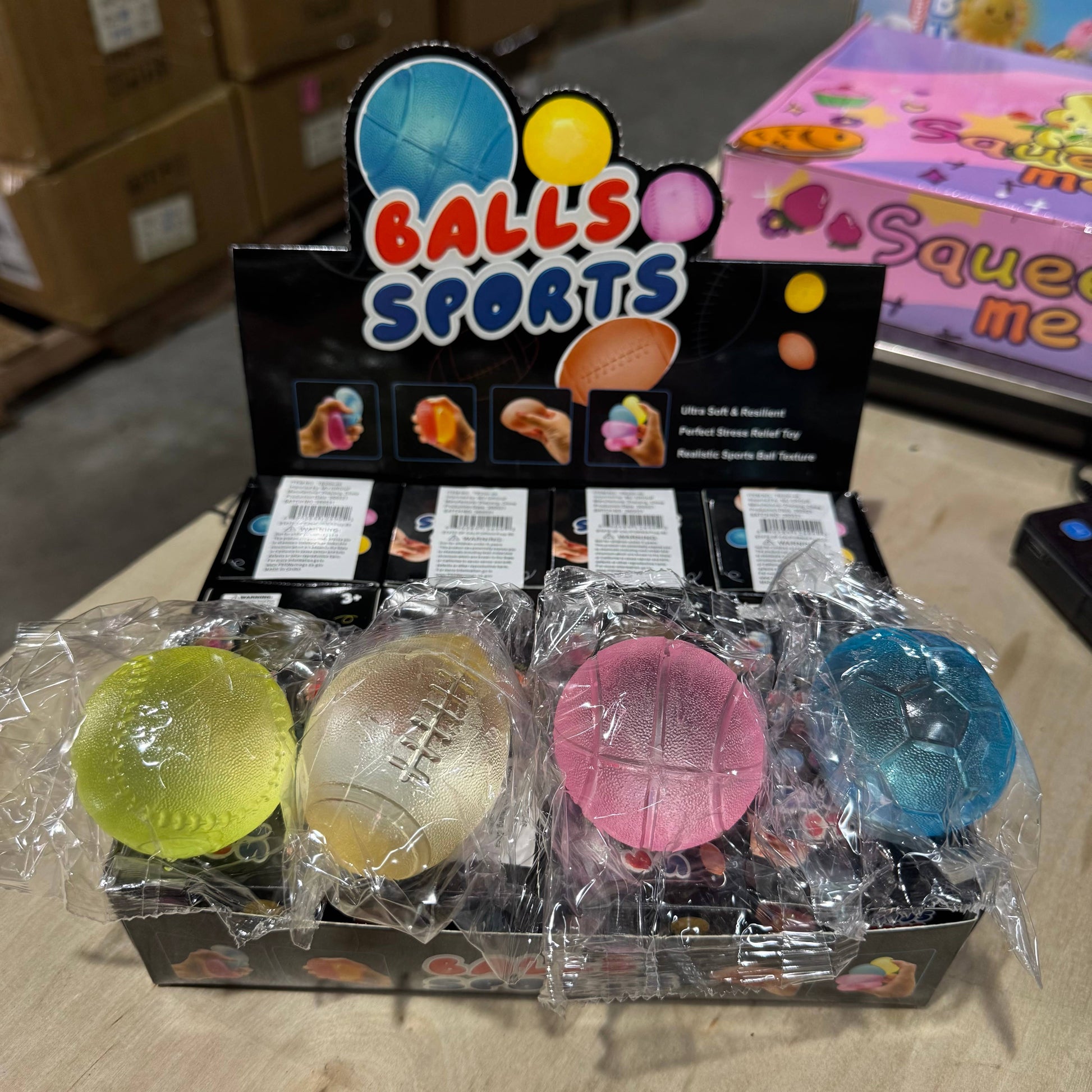 Sugar Squeeze Solid Assorted Sports Ball | A154