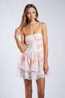 Switch SENSATION FLORAL HOOK&amp;EYES LAYERED LACE MINI DRESS 3 image