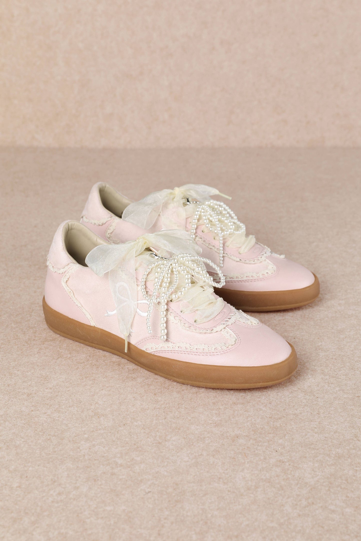 JULIE: White Pink Sneakers