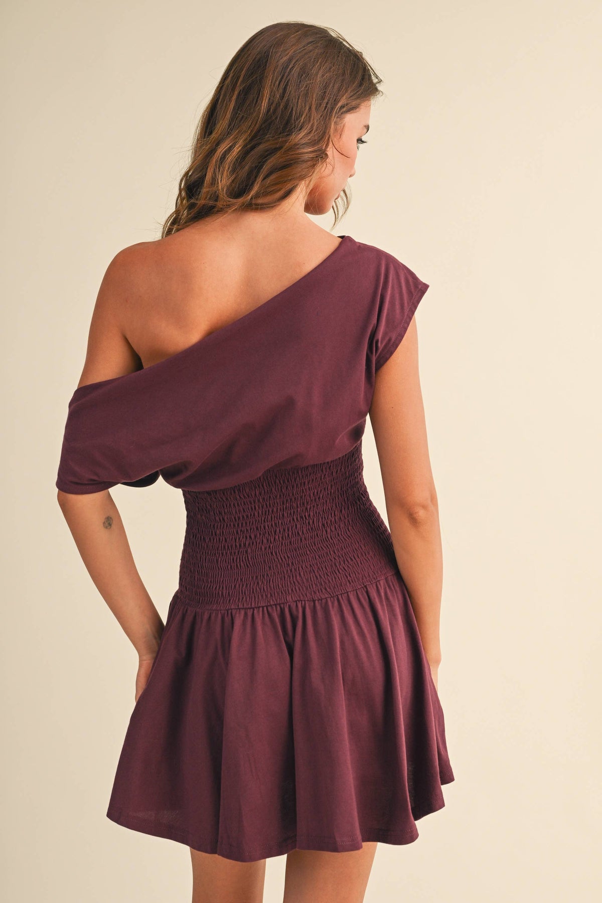 Off The Shoulder Smocked Dress