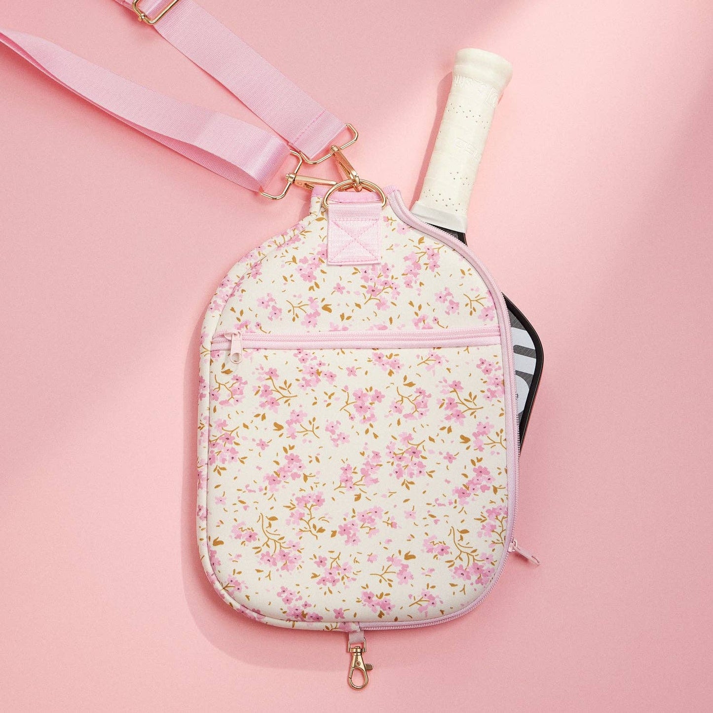 BOHO FLORAL NEOPRENE PICKLEBALL PADDLE BAG