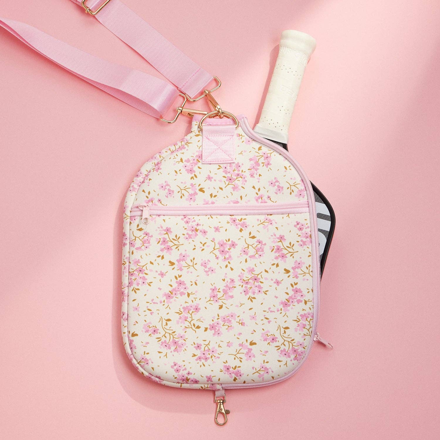 BOHO FLORAL NEOPRENE PICKLEBALL PADDLE BAG