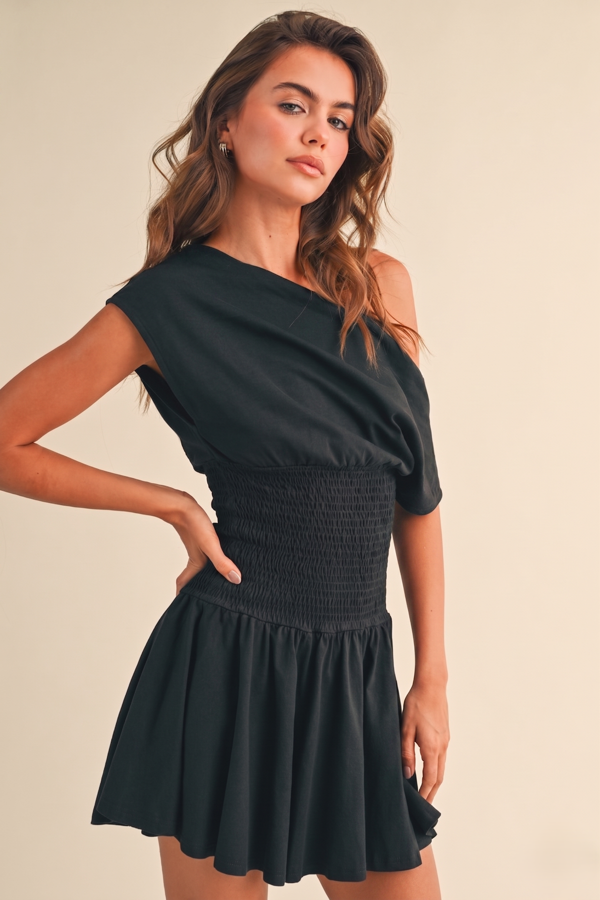 Off The Shoulder Smocked Dress