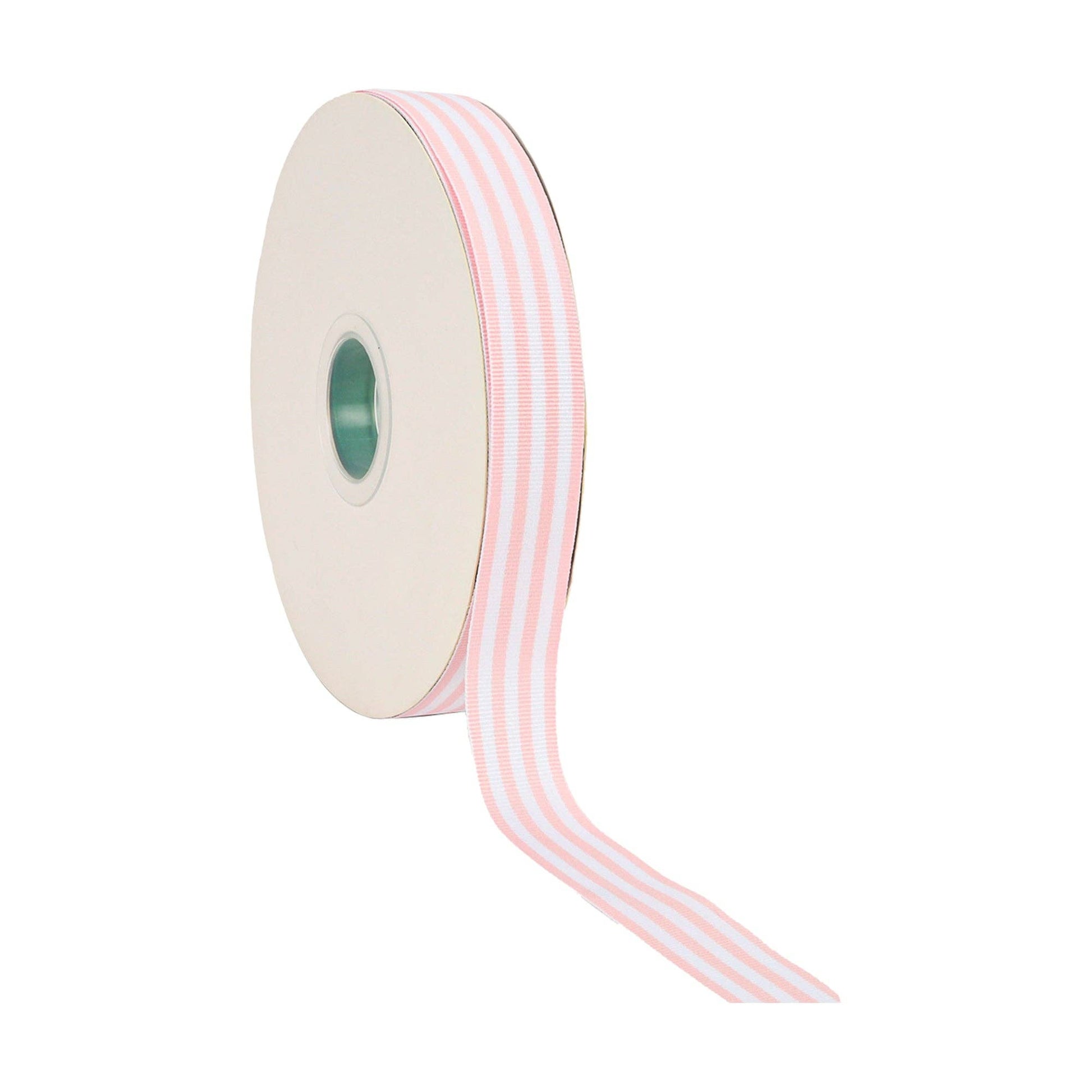 1" Striped Ribbon | 100 Yard Roll: Red