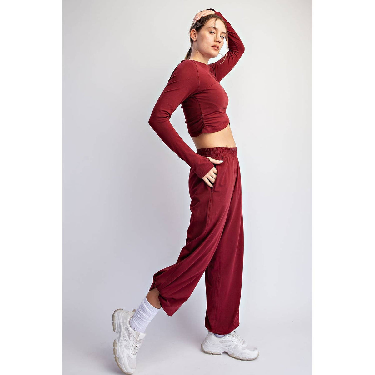 Crossover Long Sleeve Set Mocha