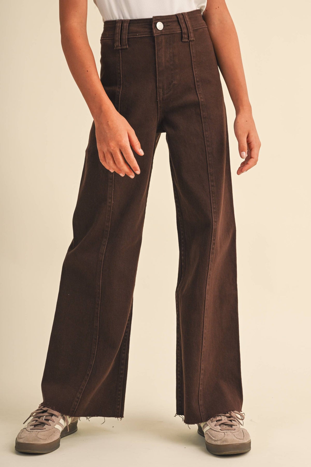 Tween Girls Wide Leg Denim Pants