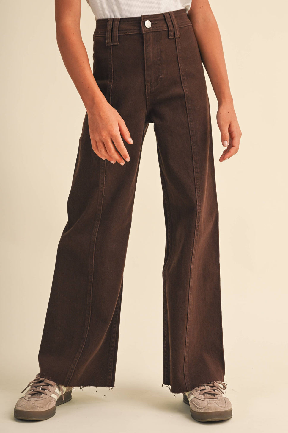 Tween Girls Wide Leg Denim Pants
