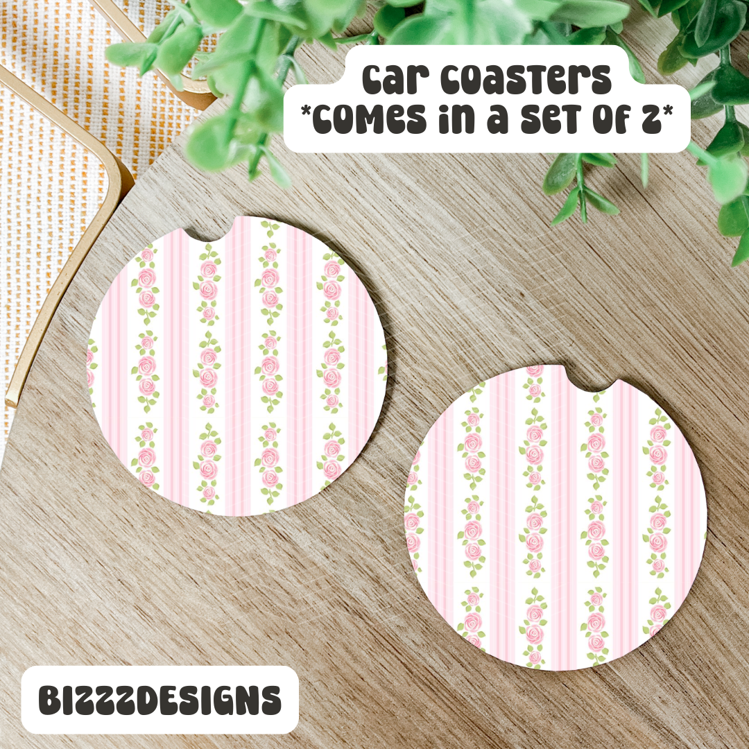 Coquette Trendy Car Coasters | Trendy Car Coasters Set of 5